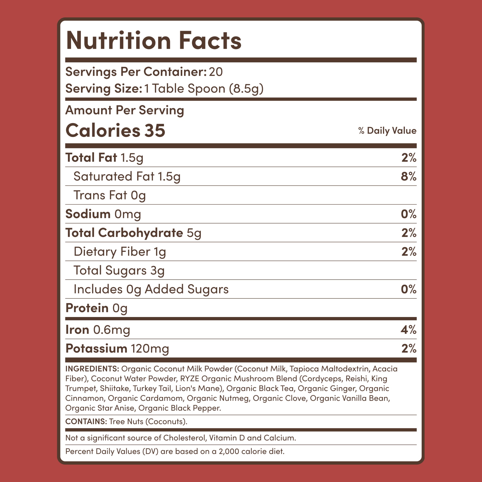 Mushroom Chai (20 Servings) - Functional Coffee for Workday Focus