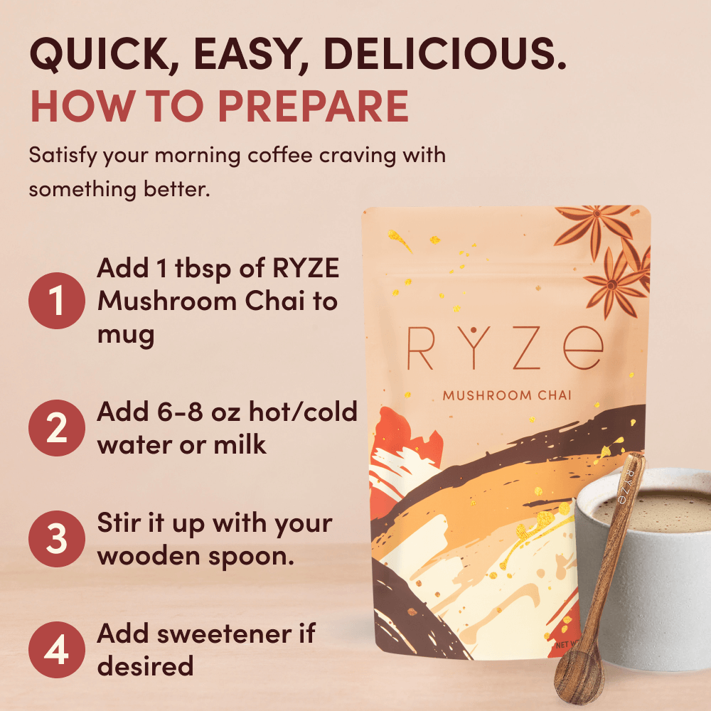 Mushroom Chai (20 Servings) - Functional Coffee for Workday Focus