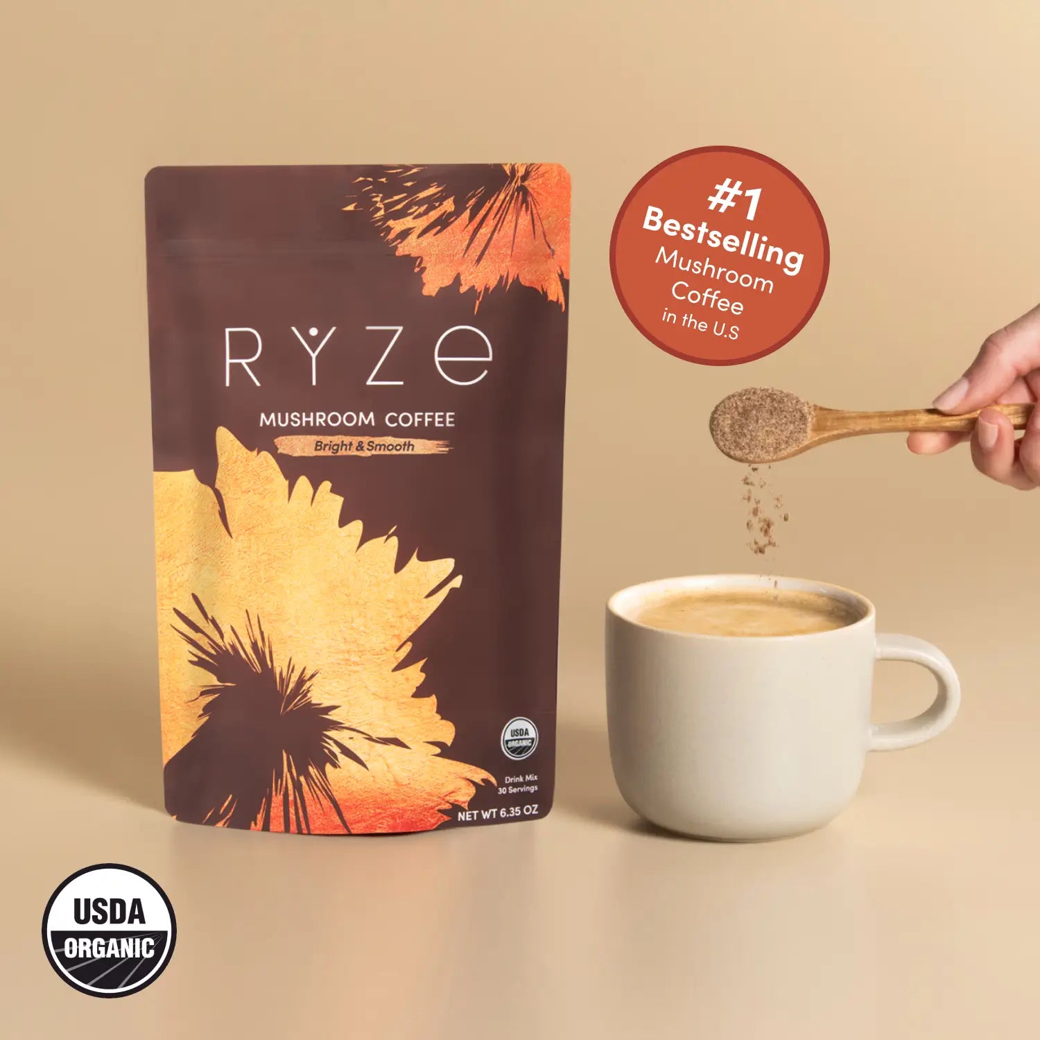 Mushroom Coffee (30 Servings) - Clean Coffee for Daily Energy